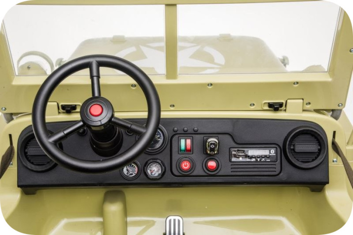 Jeep Willys Na Akumulator Dla Dziecka Panel muzyczny